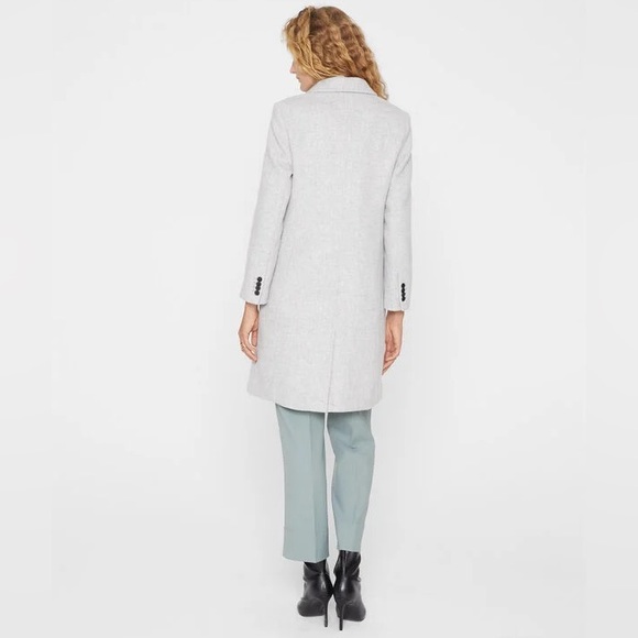 Club Monaco Double Breasted Grey Wool Coat - Picture 6 of 14